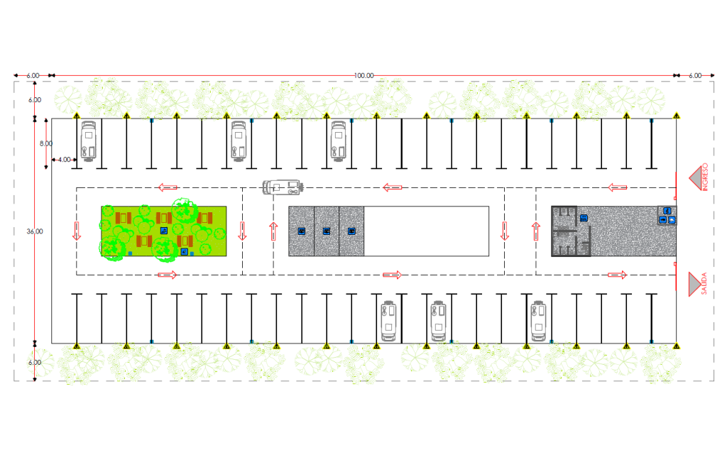 Plano aparcamiento autocaravanas